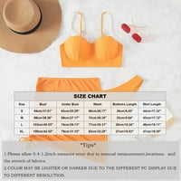 Klizni kupaći kostimi za žene Plus veličine bikini kupaći kostim trokutasti kupaći kostim s naramenicama s bisernim koncem kupaći