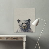 Grumpy Big Bear slikati otisak na zamotanom platnu