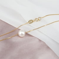 Anavia Sterling Silver Pearl ogrlica Božićni pokloni za kćer, mama do kćeri poklon nakita za nakit, nećakinja u unuci za Božić-[Bijeli