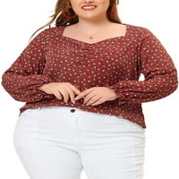 Jedinstvene ponude ženskog plus size bluza bluza vintage dugi rukav vrh