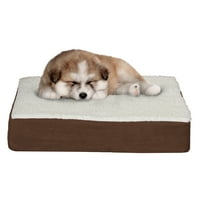 Krevet za pse ortopedski krevet za kućne ljubimce s memorijskom pjenom s uklonjivom presvlakom u smeđoj boji