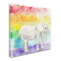 Zaštitni znak likovna umjetnost 'Rainbow Elephant' platno umjetnost Tammy Kushnir