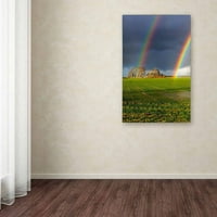 Zaštitni znak likovna umjetnost Double Rainbow Canvas Art by Mathieu Rivrin