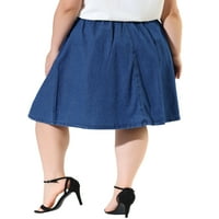 Jedinstvene ponude juniora, plus size, vezan struk Čvrsta boja linijske suknje