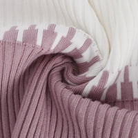 Ženski pulover s okruglim vratom s dugim rukavima u boji, pleteni džemper, gornji dio, džemper s okruglim vratom,