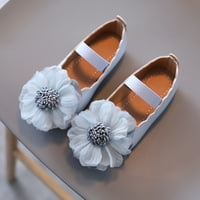 _ / Slatke jednobojne cvjetne sandale za djevojčice s mekim potplatom