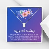 Anavia Happy 30. rođendan pokloni od nehrđajućeg čelika modna ogrlica za rođendan Nakit za nju, rođendanski poklon za ženu- [Srebrna