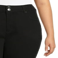 Terra & Sky Women's Plus Size Curvy Capri hlače