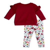 Disney Minnie Mouse Baby Girl Top & Taggings Outfit, dvodijelni set