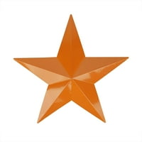 24 Izgorjela narančasta zemlja rustikalna zvijezda Unutarnji vanjski ukras zida