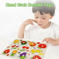 Zagonetke s drvenim klinovima za djecu interaktivne puzzle igračke za roditelje i djecu, edukativne ploče za rani razvoj, set puzzle