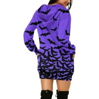 Ženski kostimi za Noć vještica održiva odjeća ženski ležerni puloveri s printom za Noć vještica puloveri s dugim rukavima dukserice