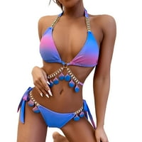 Ženski dijamantni Bikini Set kupaći kostim Bandeau zavoj kupaći kostimi odijelo za kupanje na plaži