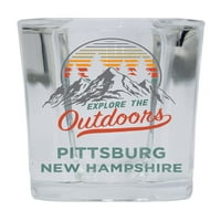 Pittsburgh, NH istražite prirodu Suvenirska čaša za piće na bazi četvrtastog oblika, 4 pakiranja