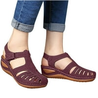 Ženske ljetne sandale s klinovima s vezenim klinovima, japanke, šarene japanke