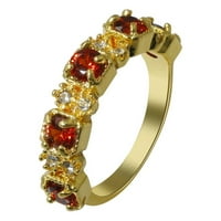svijetao prsten od cirkona nakit od crvenog kamena Modni nakit zaručnički prsten za žene zlato 8