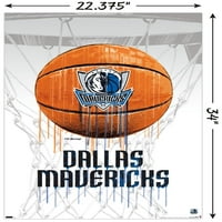 Zidni poster Dallas Mavericks-drip basketball, 22.375 34