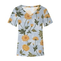 Ženske majice u obliku kroja u obliku kroja, ljetne Ležerne majice kratkih rukava s printom, rasprodaja bluza