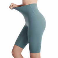 Ženske joga kratke hlače za vježbanje, joga hlače visokog struka za biciklizam u teretani, sportske joga kratke hlače za kontrolu