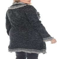 Jednostavno couture ženska plus size ruffle kardigan džemper