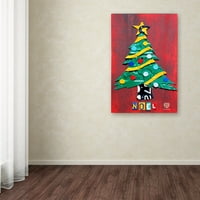 Zaštitni znak zidna umjetnost uokvirena božićnim drvcem