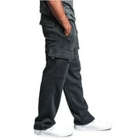 Muške hlače na rasprodaji muški kombinezoni s spojem casual hlače s džepovima sportske hlače za posao tamno sive hlače s naramenicama
