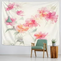 Tapiserija šarena proljetna botanička cvjetna tapiserija Posteljina tapiserija za zid