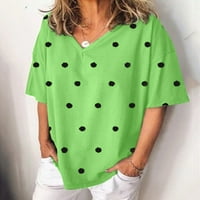 Ženske ljetne Ležerne široke majice s kratkim rukavima s kratkim rukavima u obliku točkica, majice s kratkim rukavima, majice, bluze,