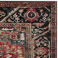 Vintage tradicionalni tepih-trkač Hamadan Farran, Crveni Multi, 2 '3 6'