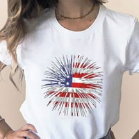 Majice s američkom zastavom, Ženske majice za Dan neovisnosti, elegantna Casual moda, majica s kratkim rukavima, Bluza, majice s