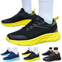 Cipele za trčanje na platformi za muškarce, cipele za trčanje bez kopča, udobne radne cipele, tenisice za trčanje,Žuta,9