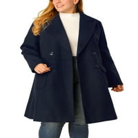 Ženska gornja odjeća plus size, kaput, Dvostruki prsluk, dugi kaput od graška