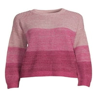 Vremena i TRU ženska lagana pulover pulovera Ombre Stripe Pulover