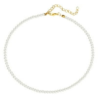 Ogrlica s ogrlicom sa šarmantnim bisernim ogrlicama za žene, modni Vintage lanac koji oponaša lanac tijela