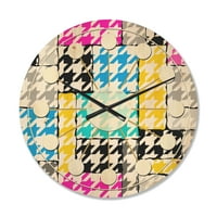 DesignArt 'Classic Pattern Hounds-TOOT' Moderni zidni sat iz sredine stoljeća