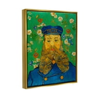 Portret Josepha Roulina Van Gogha botaničko i cvjetno slikarstvo u metalnom zlatnom okviru umjetnički tisak na zidu