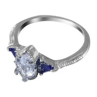Svijetao prsten nakit cirkon čisto oko zaručeni konj za žene modni okrugli prsten nakit prstenovi Vintage prstenovi