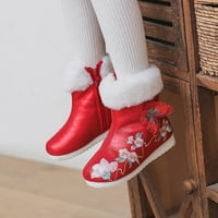 izbor / cipele za malu djecu; cipele za djevojčice; tople pamučne čizme s vezom leptira; čizme s vezom u nacionalnom stilu; čizme