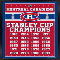 Zidni plakat prvaka Montreal Canadiens, 14.725 22.375