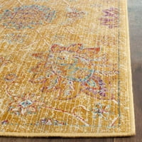 Tradicionalni tepih s cvjetnom stazom u zlatnoj boji