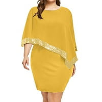 Žute haljine za žene, ljetne modne haljine, veličina; $