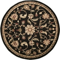 Umjetnički tkalci Riley Orijentalna prostirka, crna, 7'10 krug