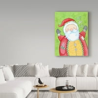 Zaštitni znak likovna umjetnost 'Happy Santa' platna umjetnost Valarie Wade