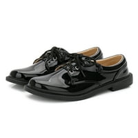 Izbor / prozračne oksfordske cipele otporne na habanje za dječake udobne klinove s niskim potpeticama školske uniforme čiste boje