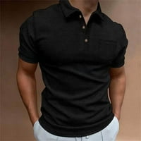 Muške majice s izrezom u obliku slova U, ugrađene Polo majice za muškarce, suhe majice za golf kratkih rukava, Casual stilska odjeća,