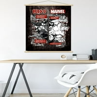 KISS and Marvel - Hulk Wall Poster s drvenim magnetskim okvirom, 22.375 34