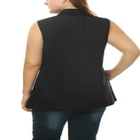 Jedinstveni prijedlozi Ženska košulja bez rukava sa skrivenom šipkom i volanima na prednjoj strani Plus veličine