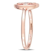 Dijamantni izraz 10kt ružičastog zlata geometrijsko obećanje prsten