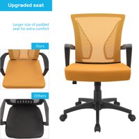 Uredska stolica a-list sa srednjim naslonom ergonomska mrežasta radna stolica s lumbalnom potporom narančasta