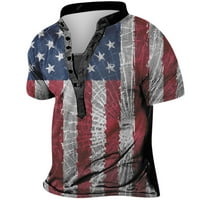 Rasprodaja muških majica 4. srpnja američke majice majica za Dan neovisnosti široke majice kratkih rukava U nebesko plavoj boji 2